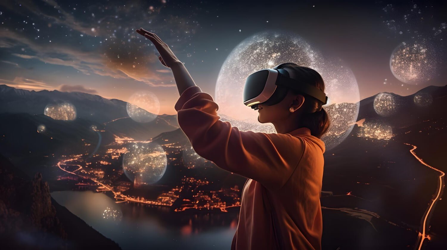 Person in a VR headset